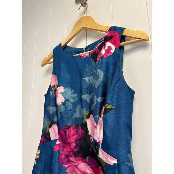 Roz & Ali Tea Dress Women Size 4 Floral Bloomcore Glam‎ Event Feminine Dainty - Picture 1 of 9